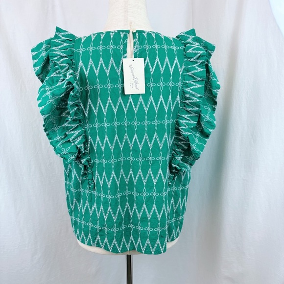 NEW Universal Thread Green Ruffle Top - Picture 4 of 4